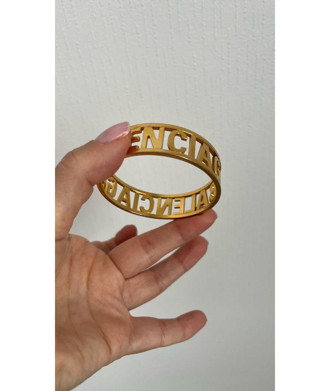 BALENCIAGA Золотой латунный браслет, фото 4