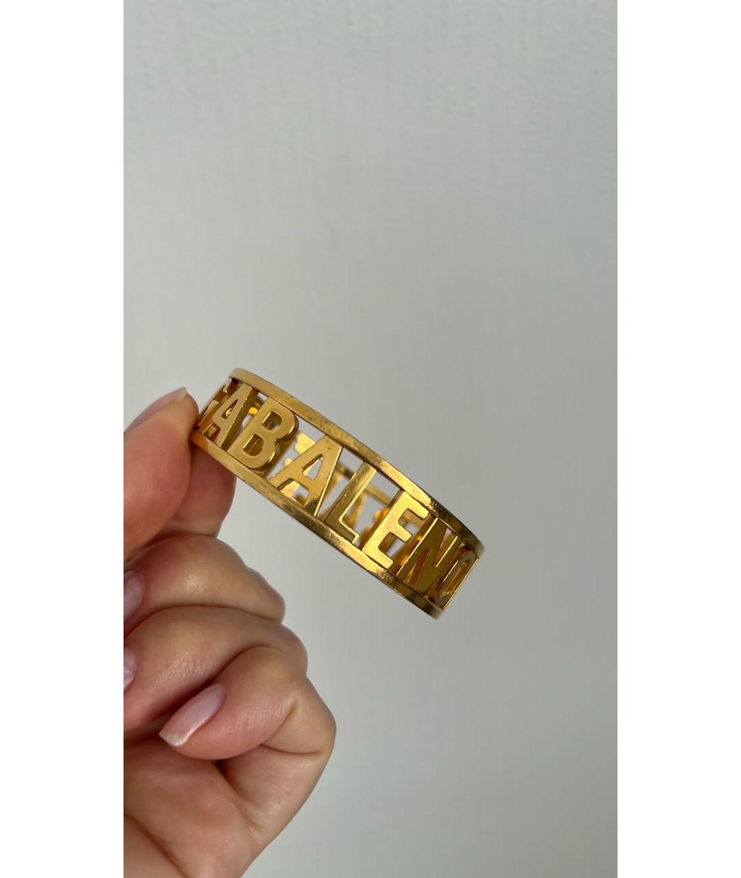 BALENCIAGA Золотой латунный браслет, фото 5