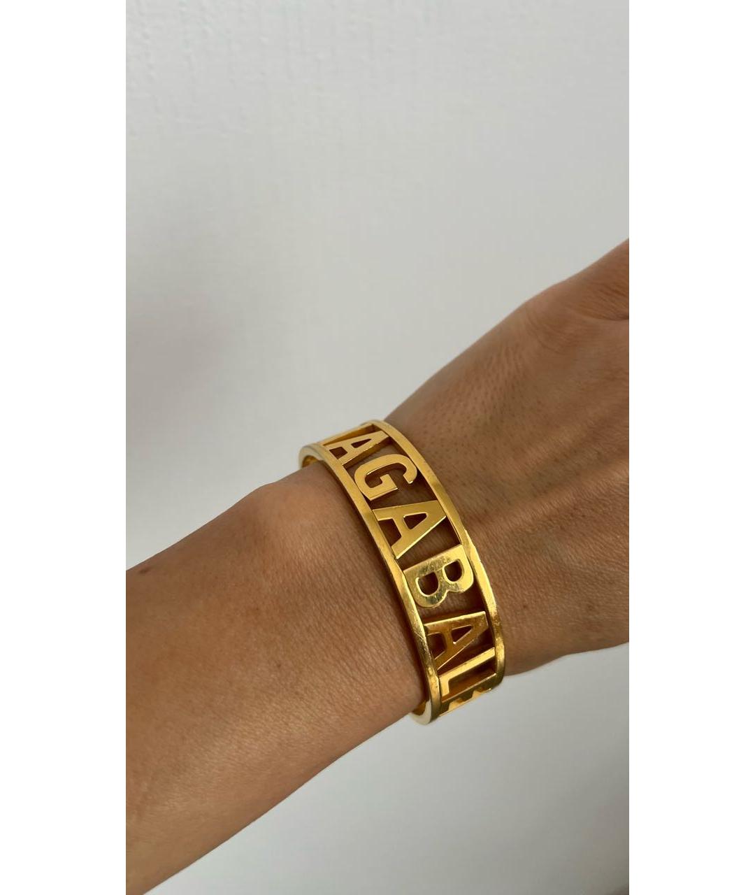 BALENCIAGA Золотой латунный браслет, фото 2