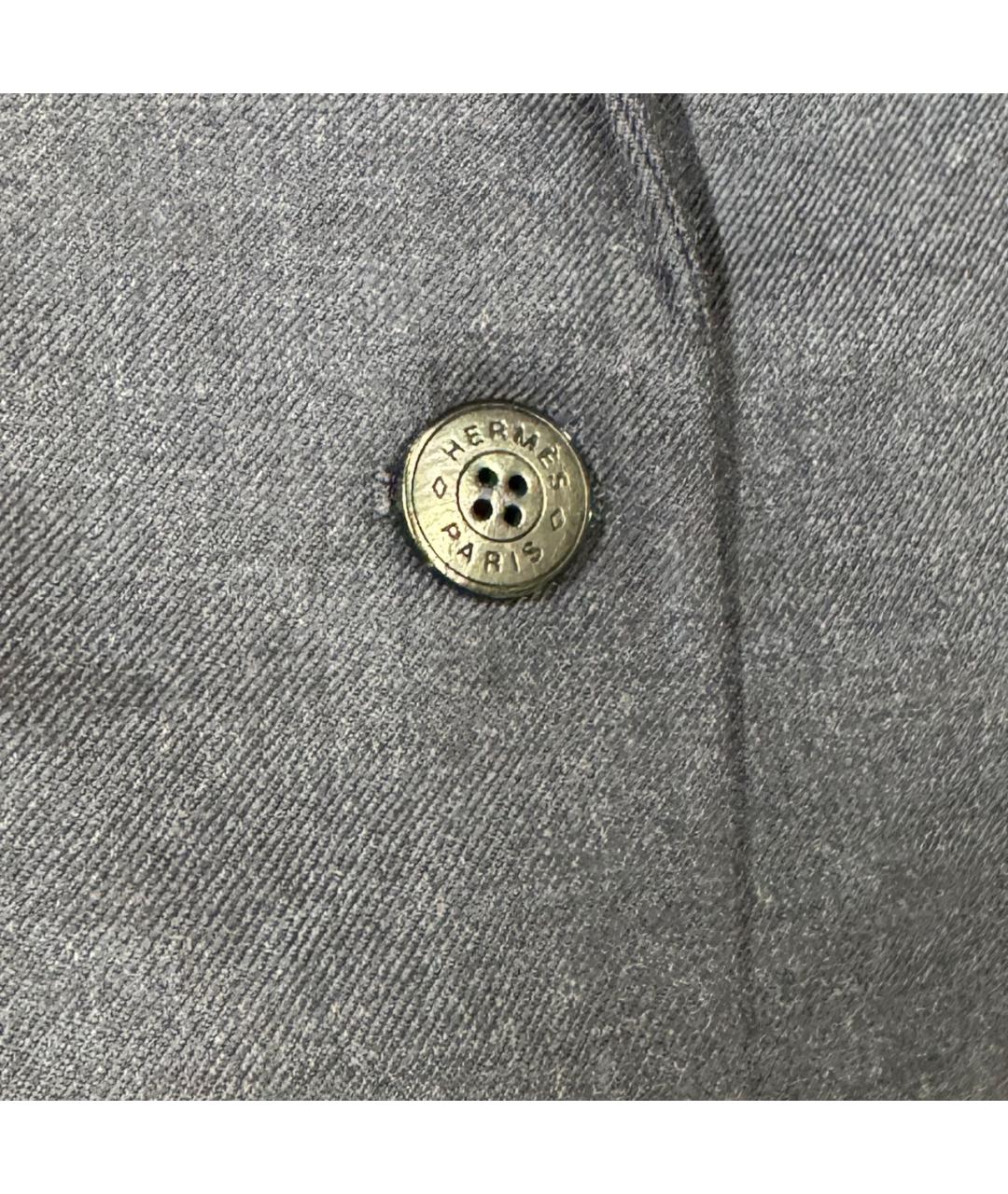 HERMES Синий шерстяной жакет/пиджак, фото 4