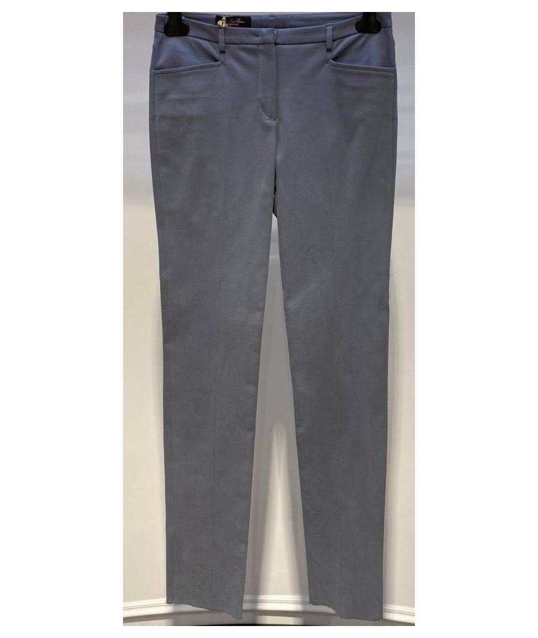 LORO PIANA Серые прямые брюки, фото 4