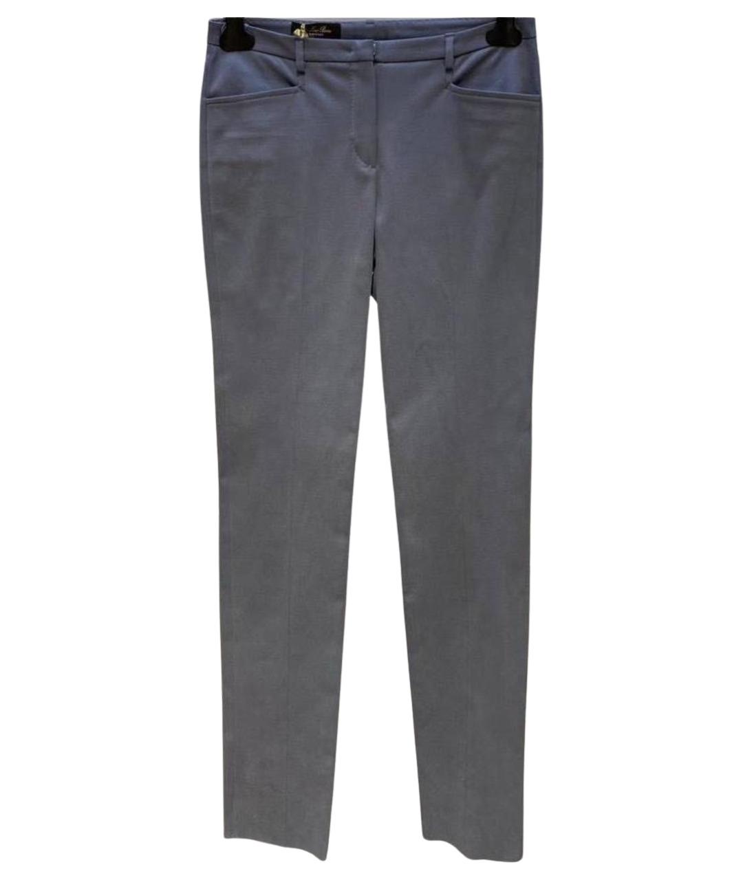 LORO PIANA Серые прямые брюки, фото 1
