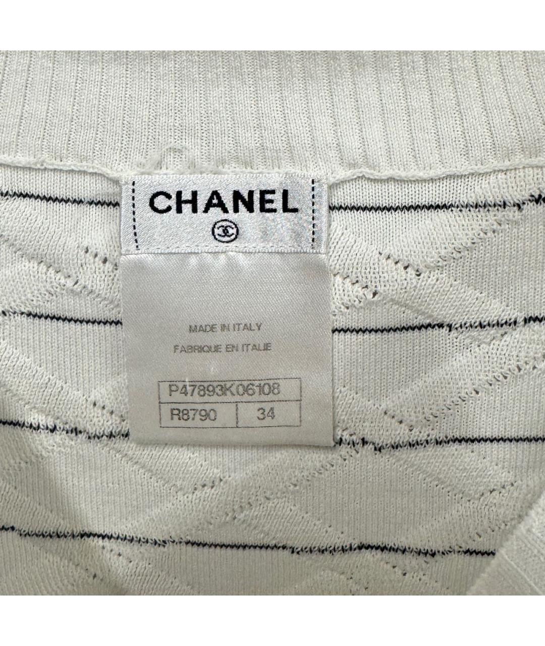 CHANEL Белый хлопковый джемпер / свитер, фото 3