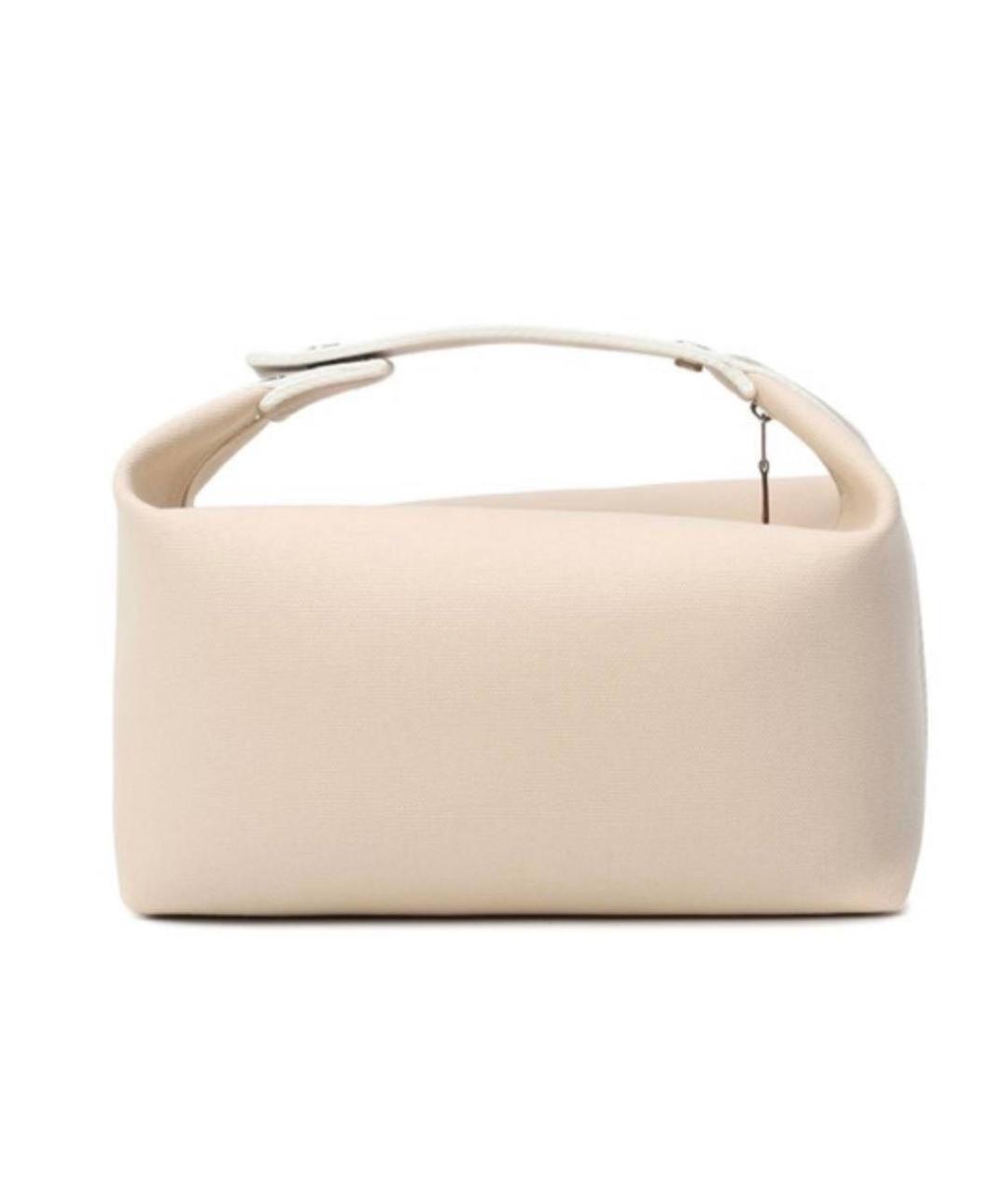 HERMES Бежевая тканевая косметичка, фото 3