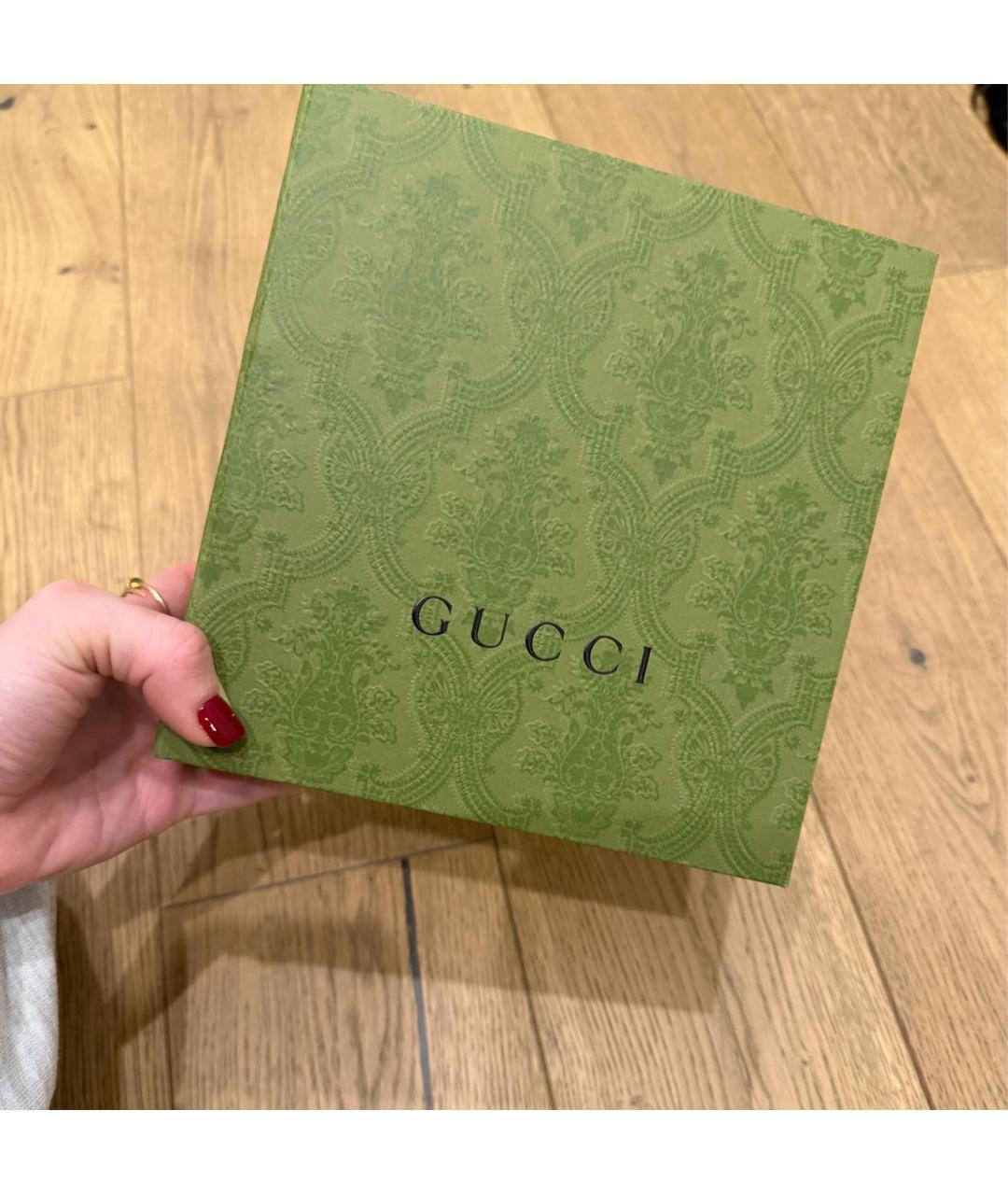 GUCCI Антрацитовый шерстяной шарф, фото 2