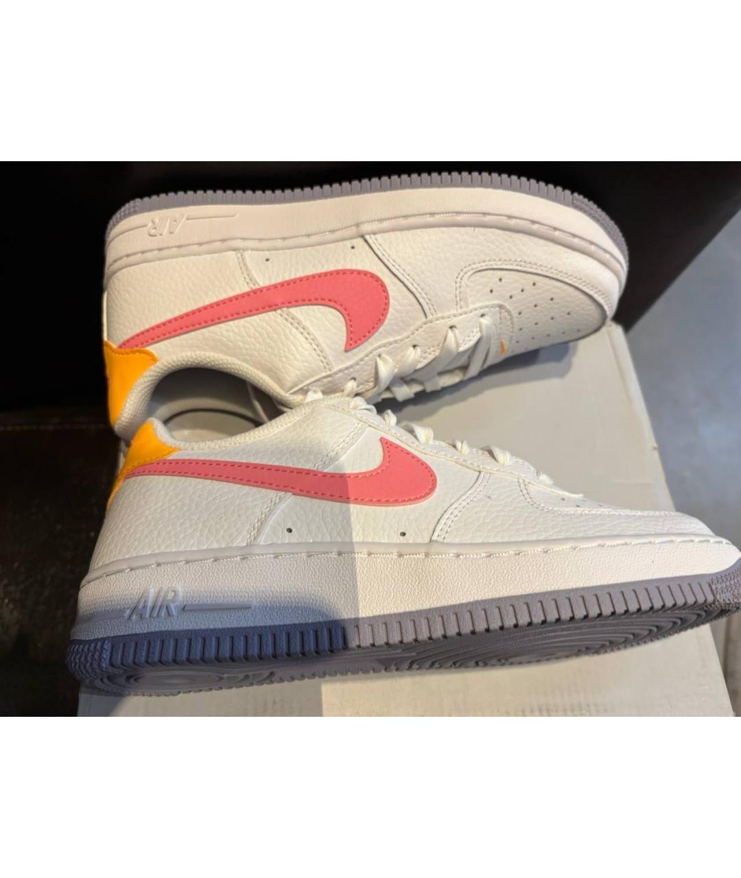 NIKE Белые кожаные кроссовки, фото 4