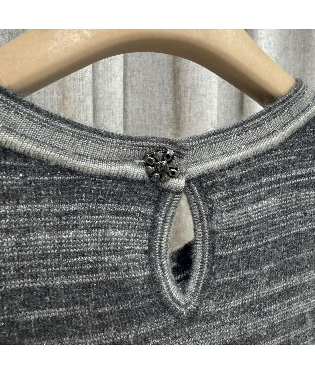 CHANEL Серый кашемировый джемпер / свитер, фото 4
