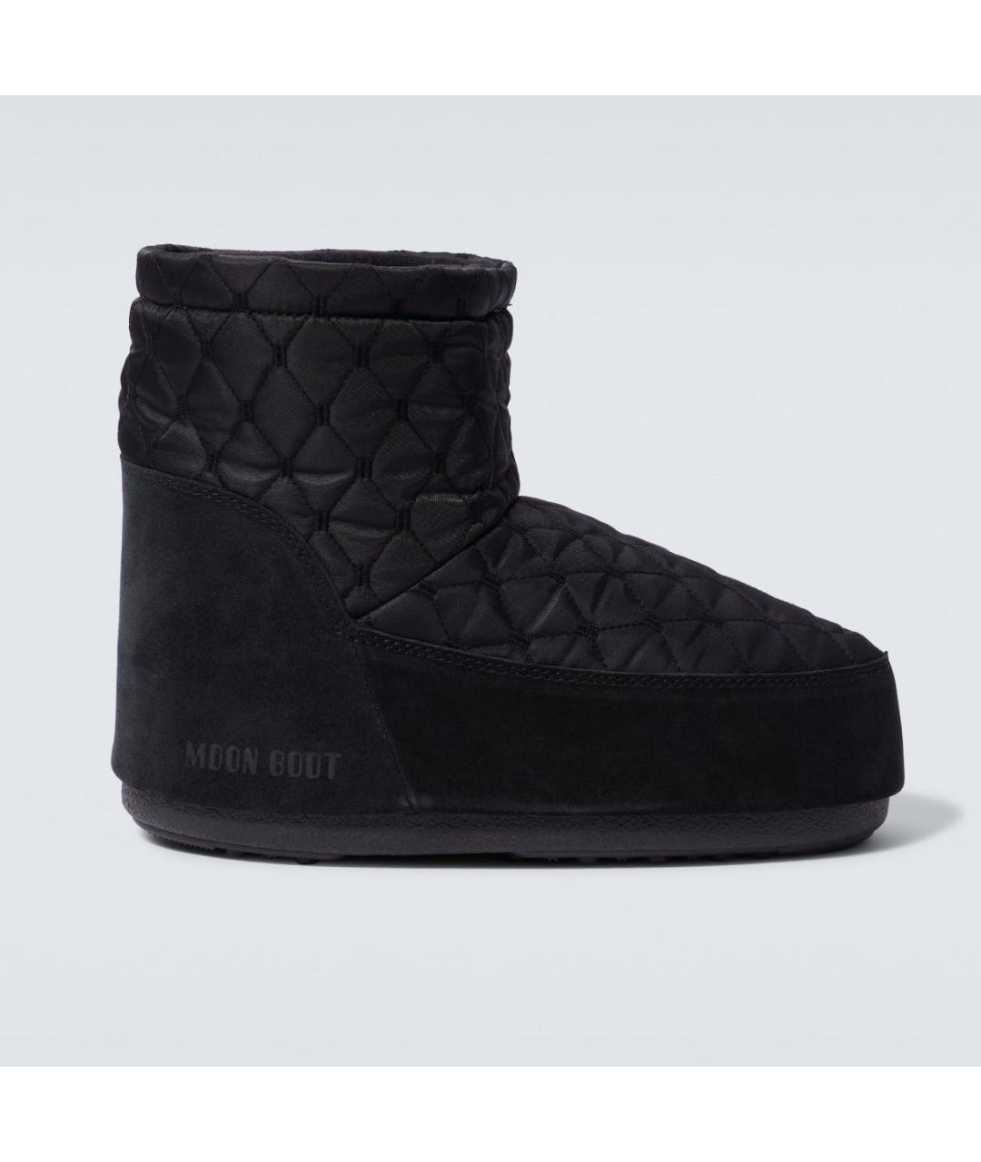 MOON BOOT Черные замшевые высокие ботинки, фото 5