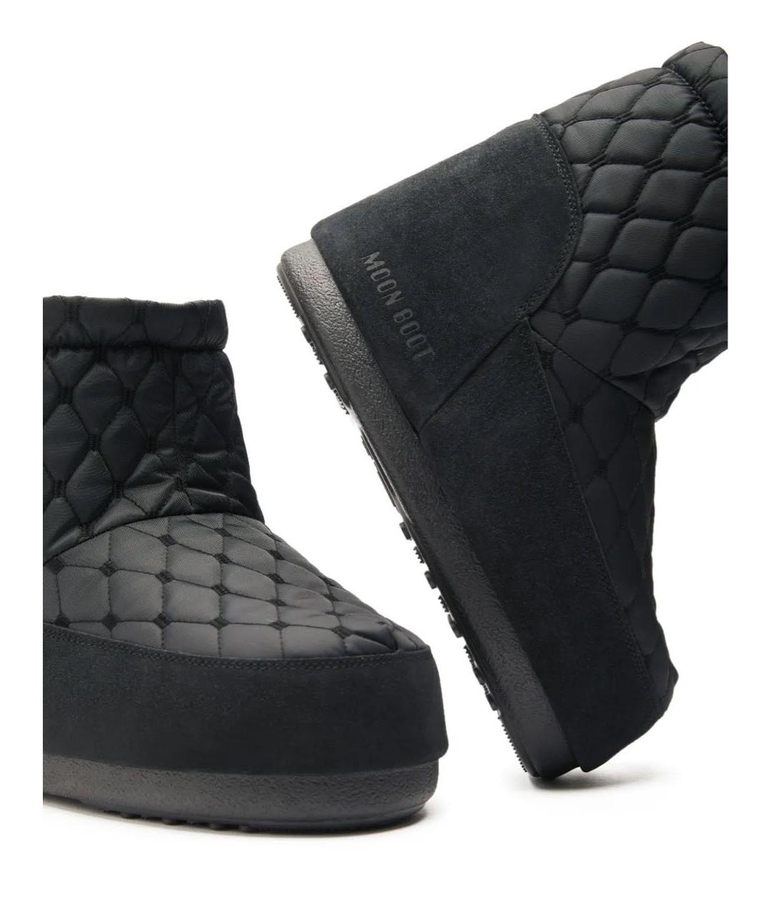MOON BOOT Черные замшевые высокие ботинки, фото 4