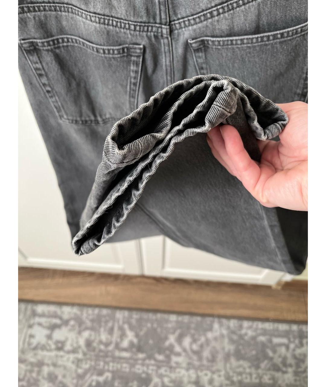 NANUSHKA Серые хлопковые прямые джинсы, фото 6