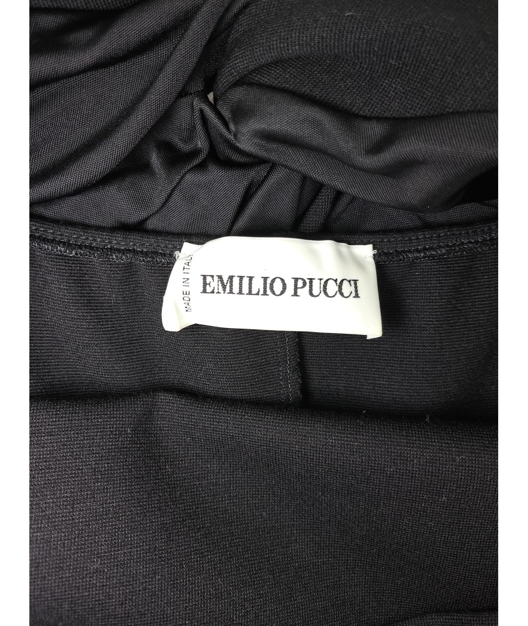 EMILIO PUCCI Черное вискозное вечернее платье, фото 5