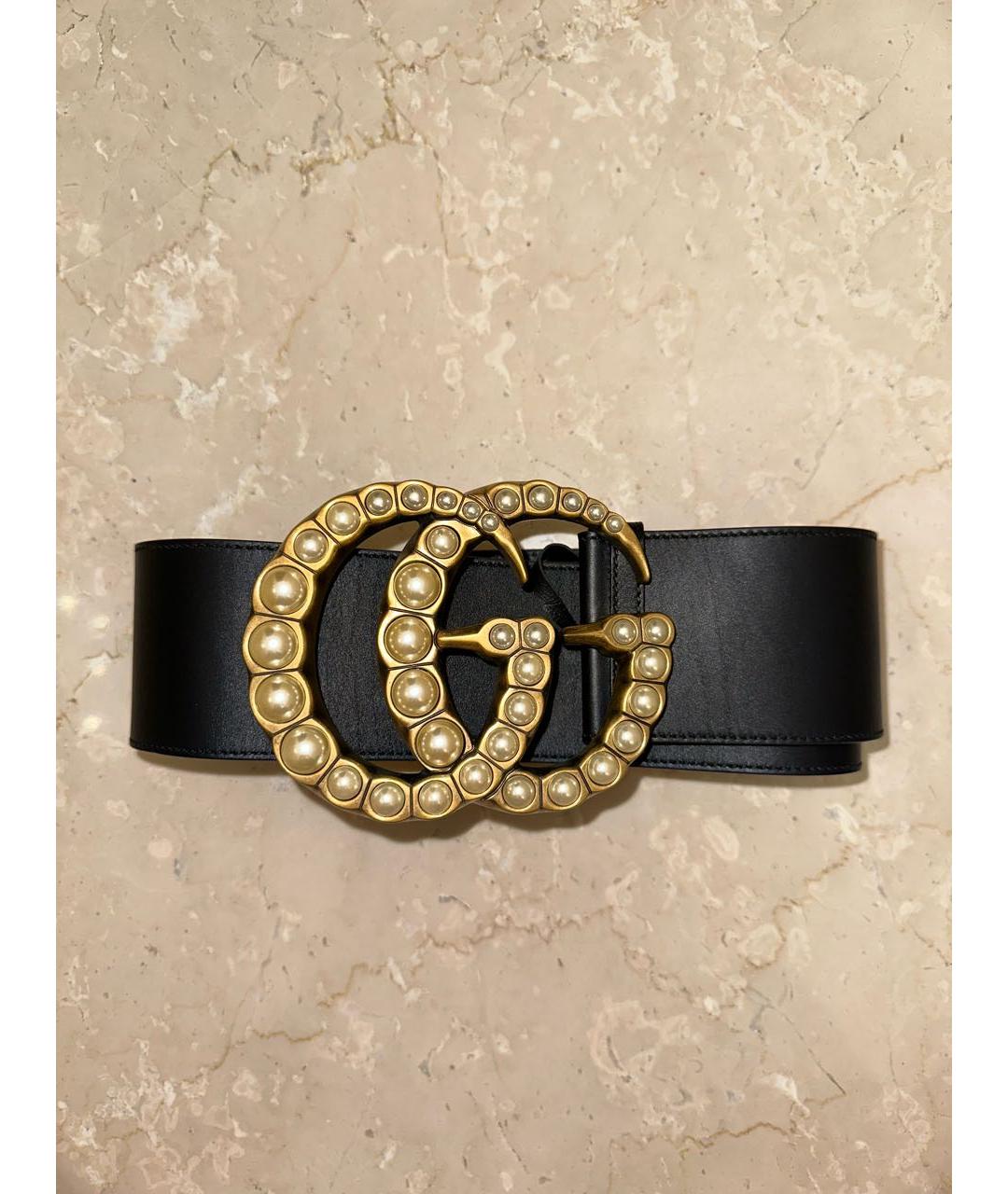 GUCCI Черный кожаный ремень, фото 2