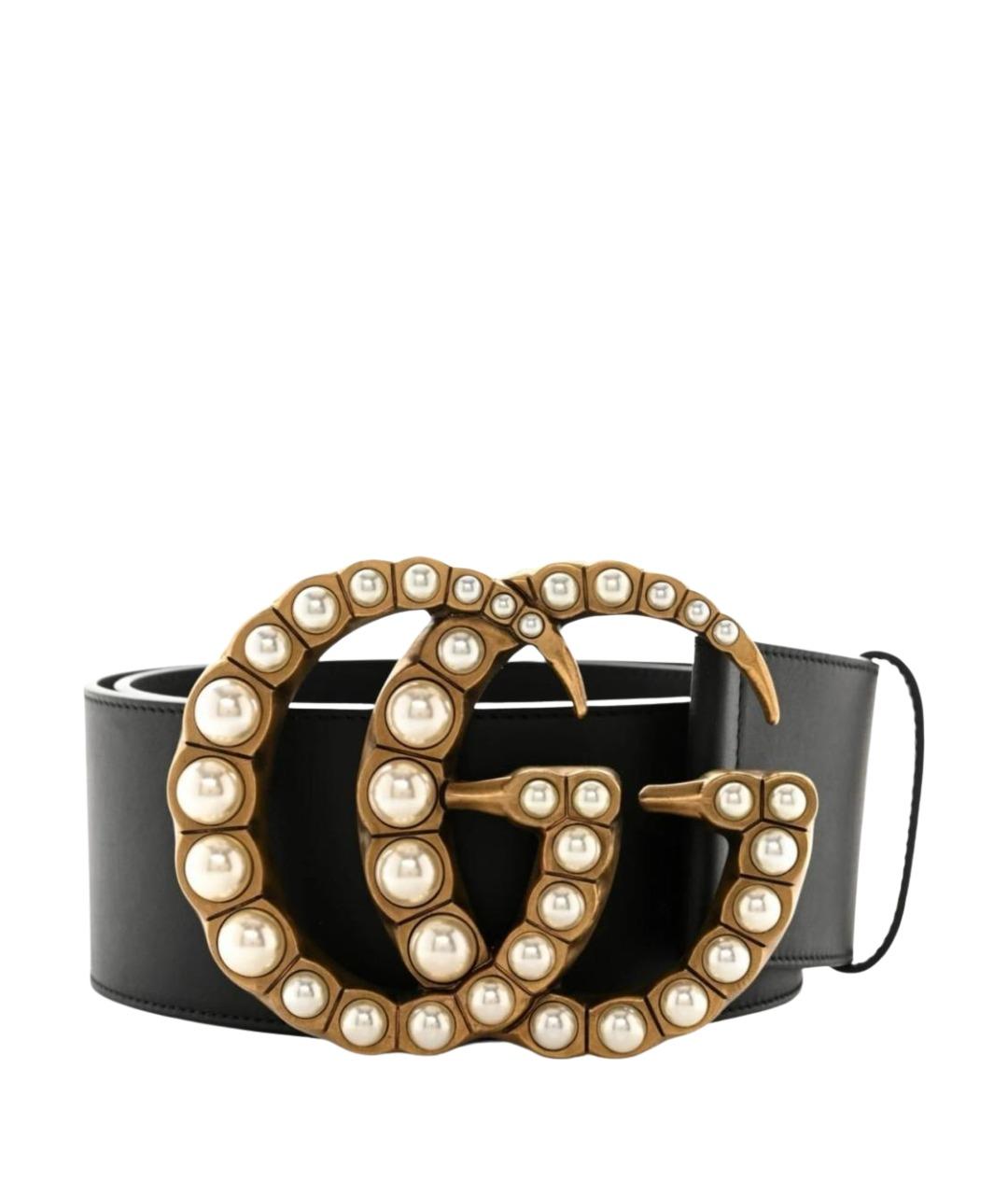 GUCCI Черный кожаный ремень, фото 1