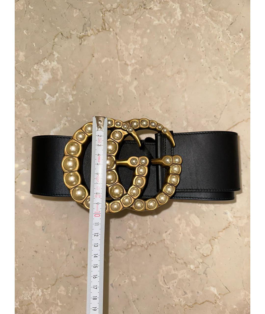 GUCCI Черный кожаный ремень, фото 3