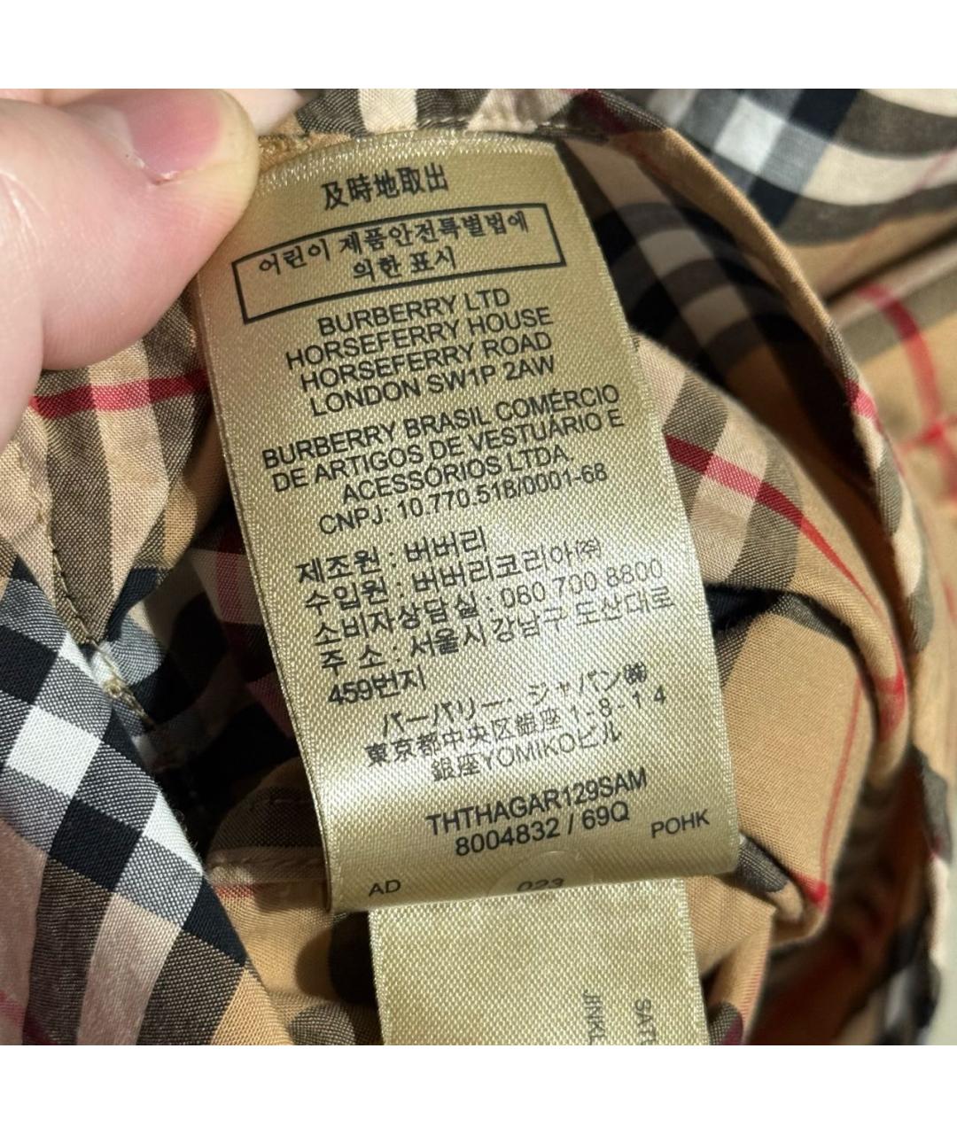 BURBERRY Мульти хлопковая кэжуал рубашка, фото 5