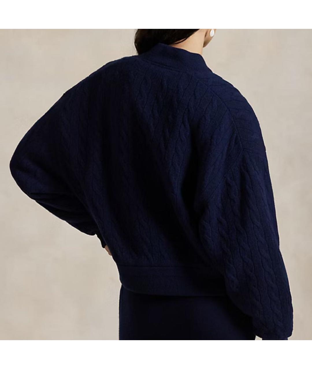 POLO RALPH LAUREN Темно-синий шерстяной кардиган, фото 3