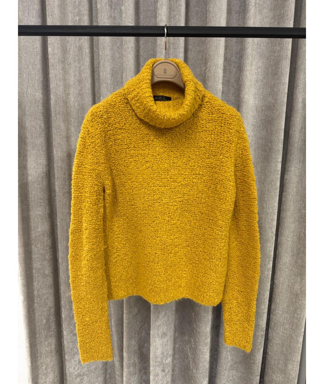 LORO PIANA Желтый кашемировый джемпер / свитер, фото 5