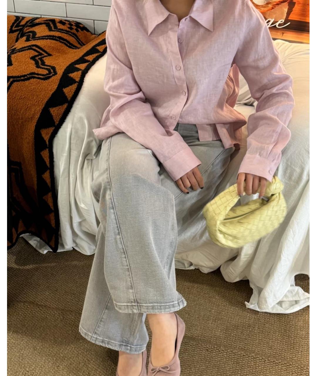 BOTTEGA VENETA Желтая кожаная сумка с короткими ручками, фото 5