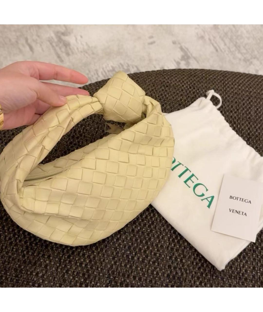 BOTTEGA VENETA Желтая кожаная сумка с короткими ручками, фото 2
