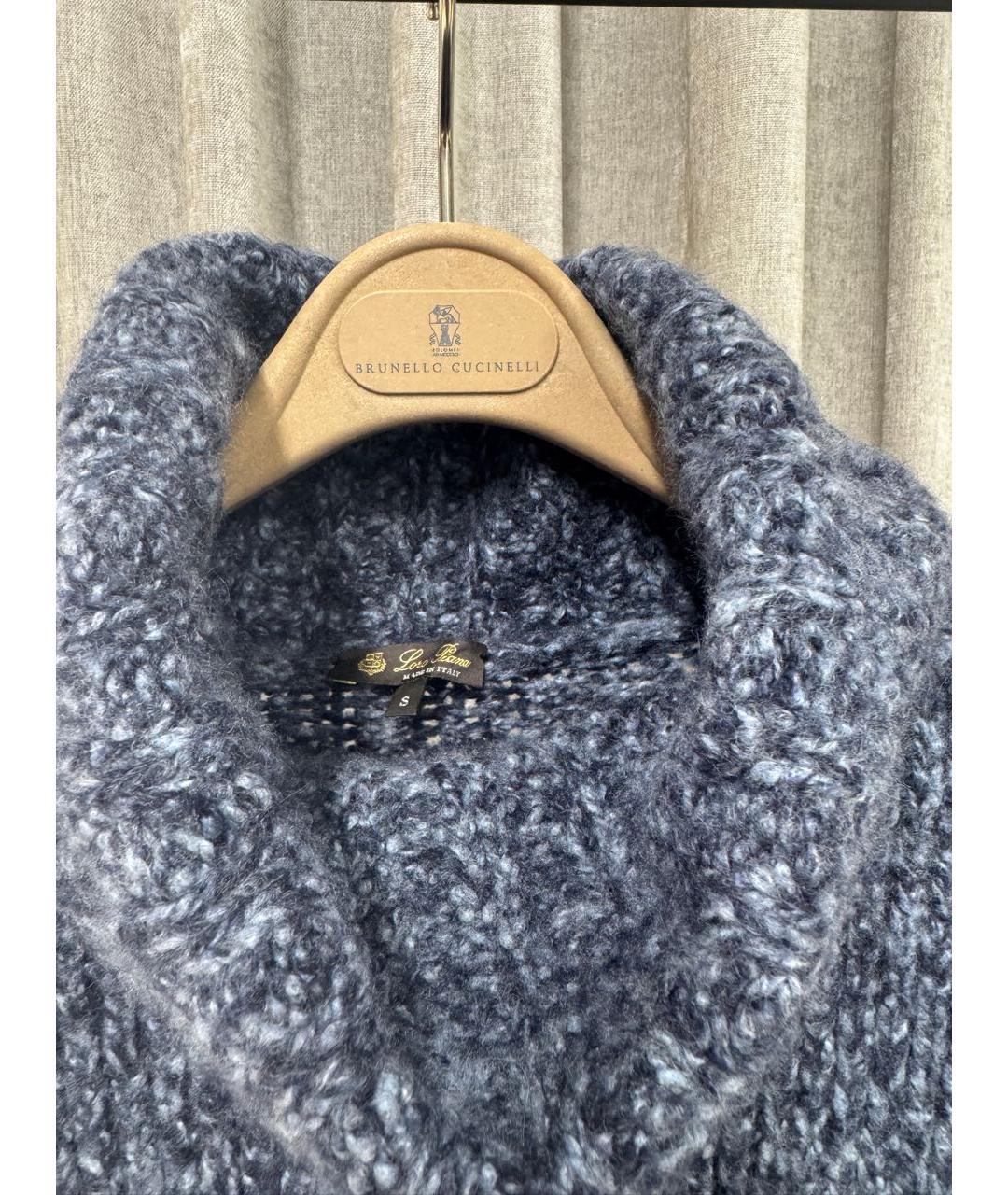 LORO PIANA Синий кашемировый джемпер / свитер, фото 3