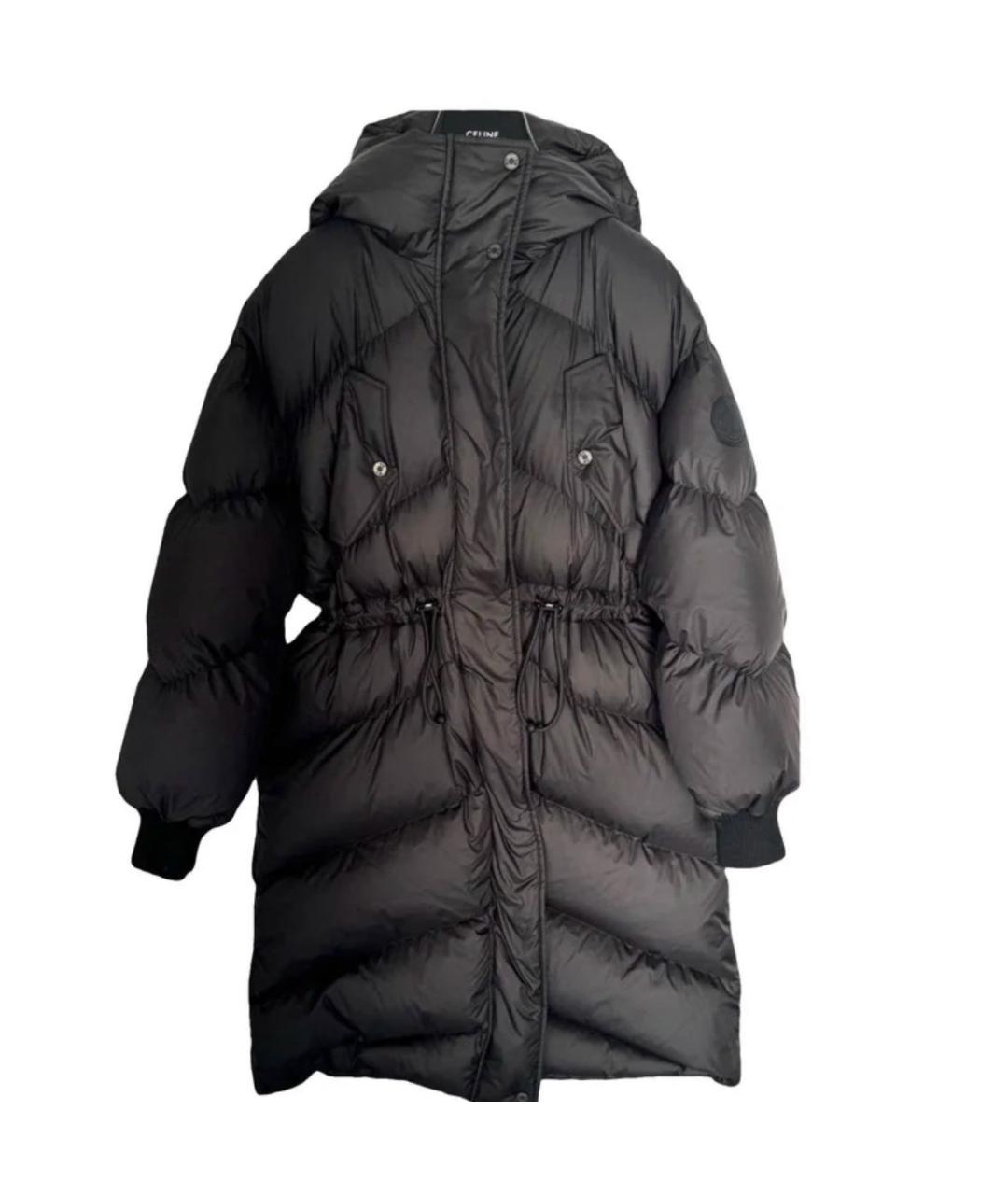 HERMES Черный полиэстеровый пуховик, фото 1