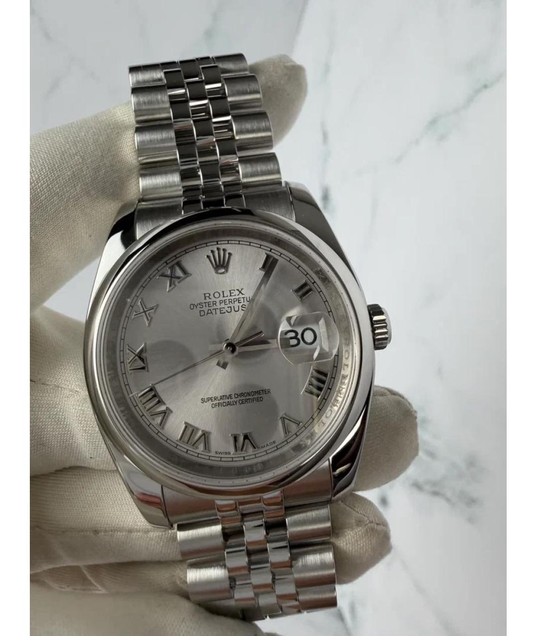 ROLEX Серебряные металлические часы, фото 2