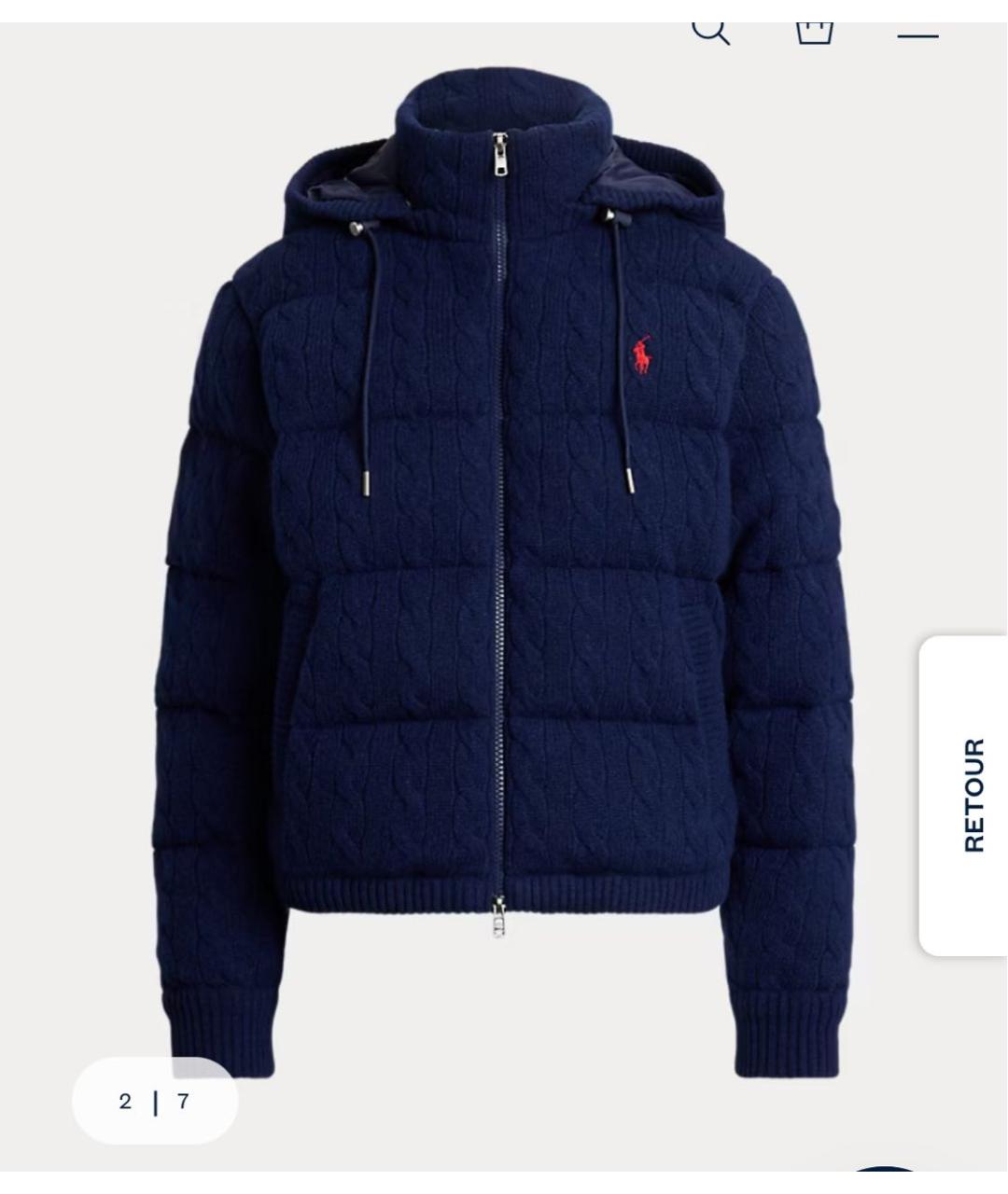 POLO RALPH LAUREN Синяя шерстяная куртка, фото 4