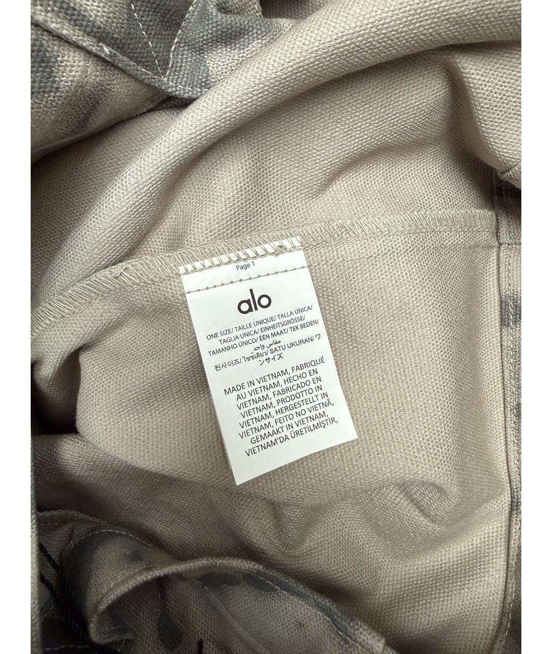 ALO YOGA Серая хлопковая дорожная/спортивная сумка, фото 4