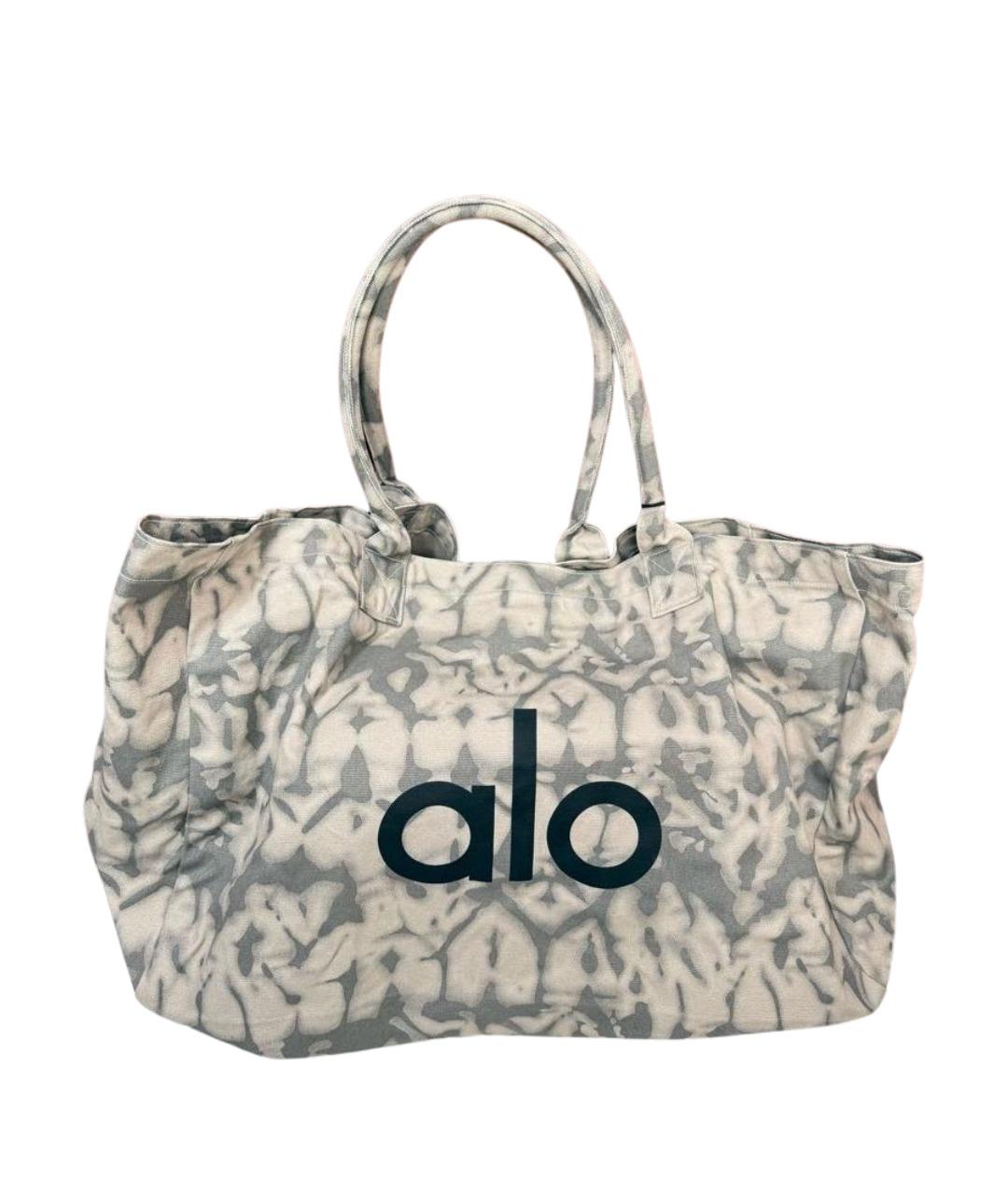 ALO YOGA Серая хлопковая дорожная/спортивная сумка, фото 1