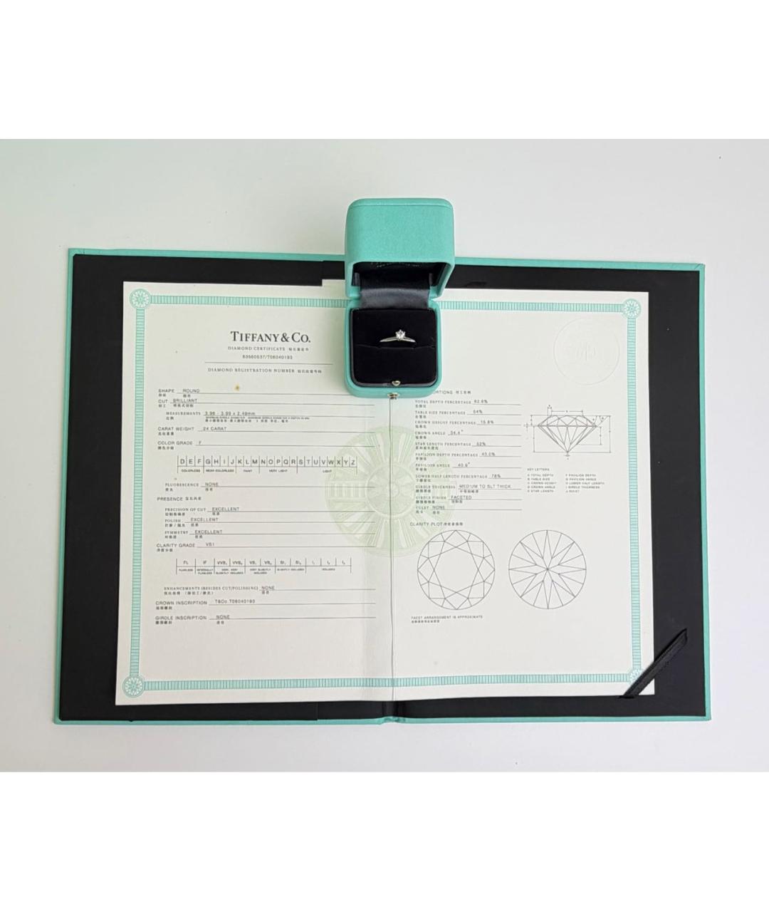 TIFFANY&CO Серебряное платиновое кольцо, фото 3