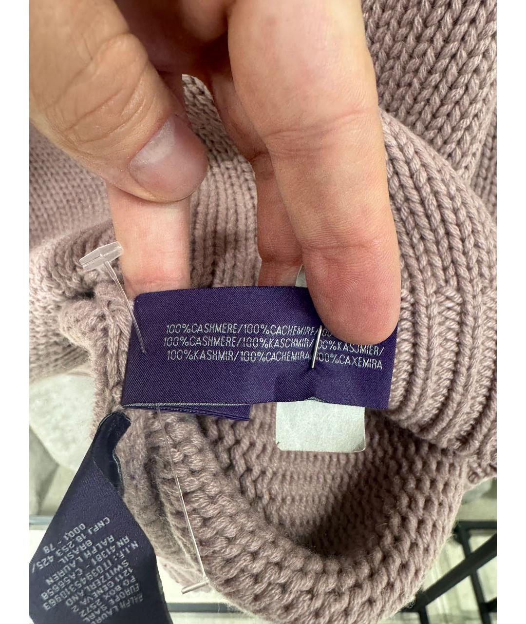 RALPH LAUREN Розовый кашемировый джемпер / свитер, фото 4