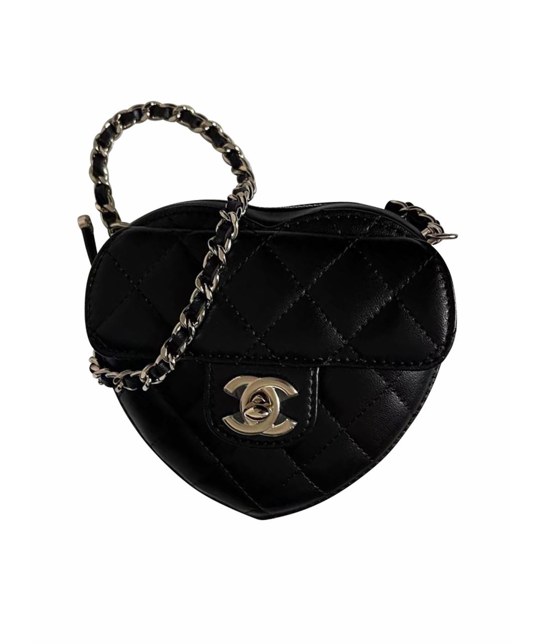 CHANEL Черная кожаная сумка через плечо, фото 1