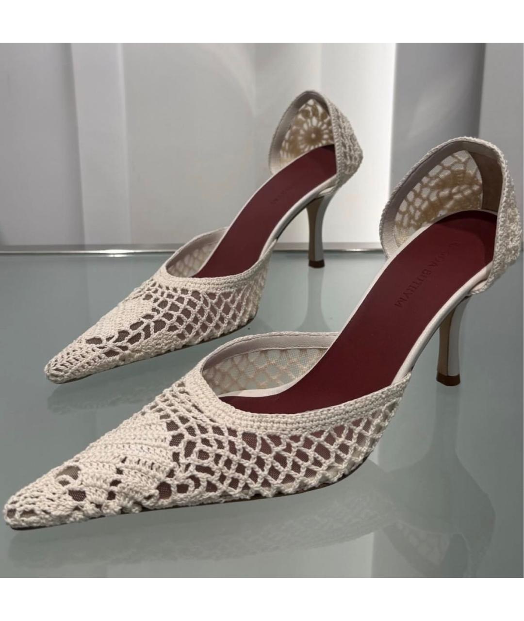 MAGDA BUTRYM Бежевые текстильные туфли, фото 6