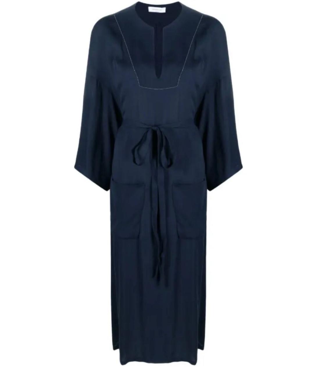 FABIANA FILIPPI Темно-синее вискозное повседневное платье, фото 1