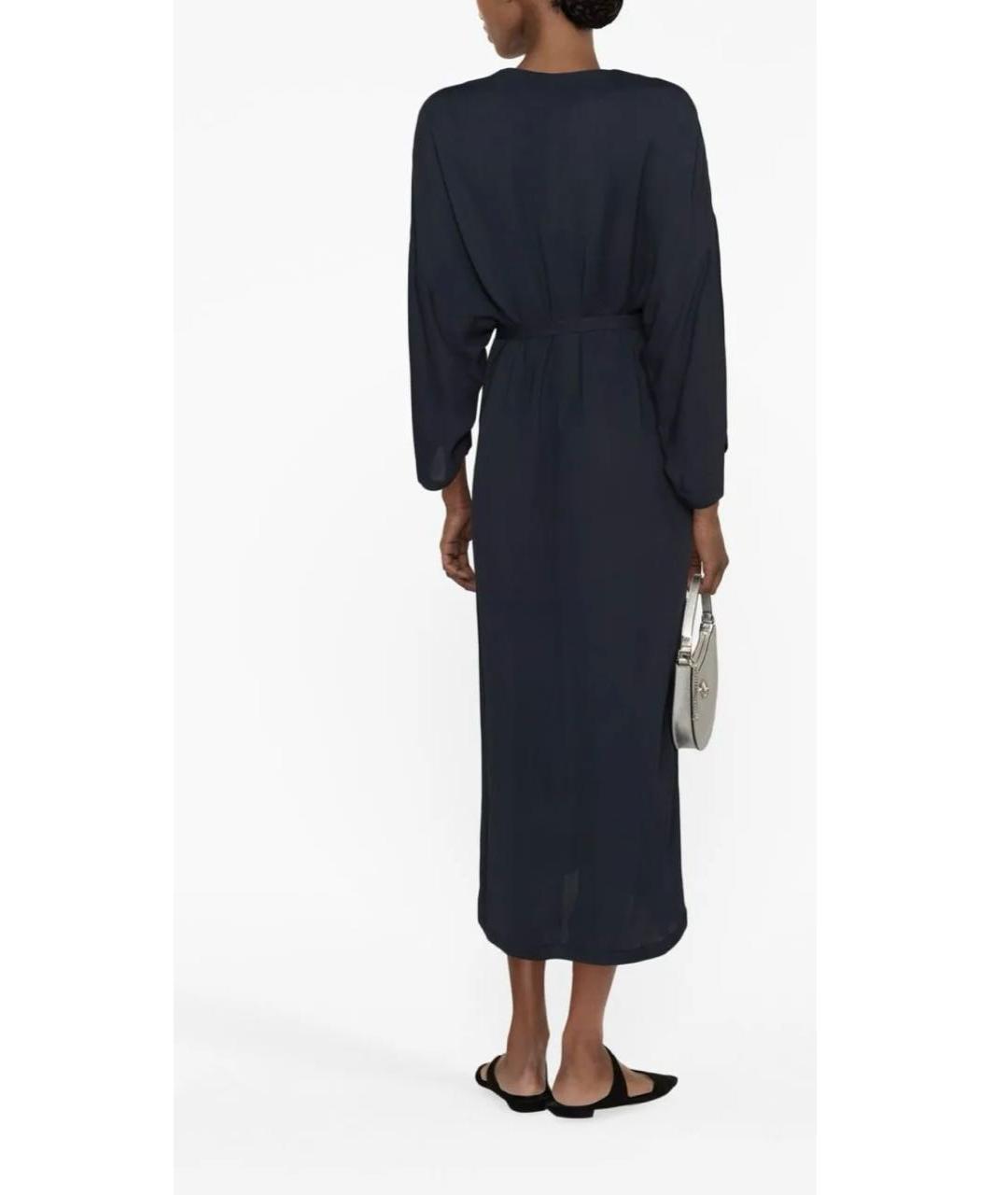 FABIANA FILIPPI Темно-синее вискозное повседневное платье, фото 8