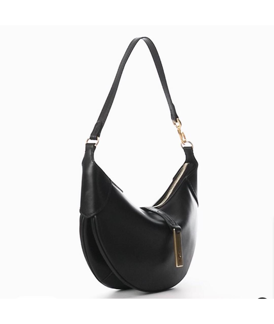 POLO RALPH LAUREN Черная кожаная сумка с короткими ручками, фото 2