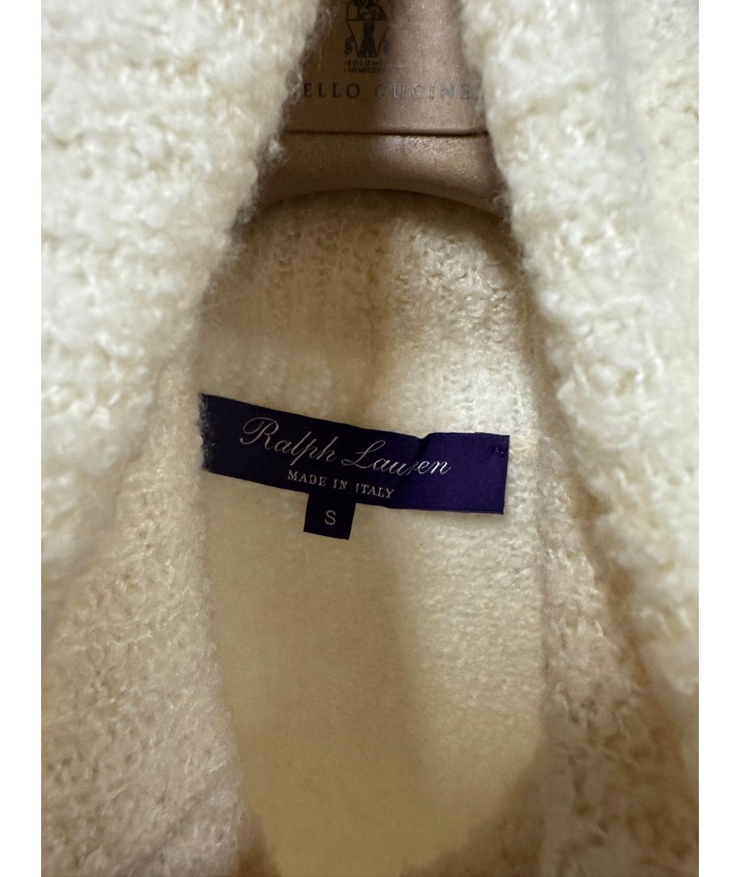 RALPH LAUREN Белый шерстяной джемпер / свитер, фото 3