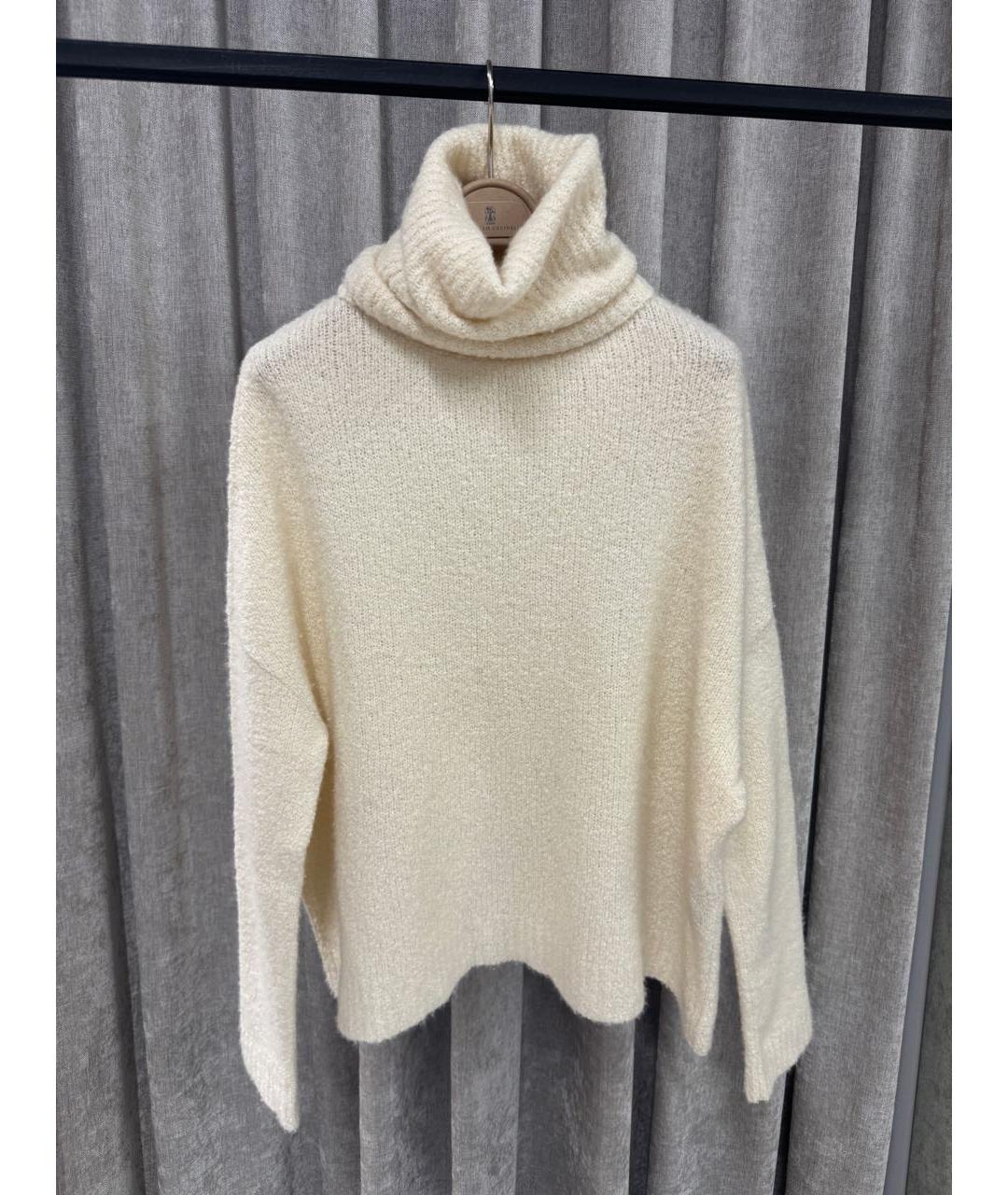RALPH LAUREN Белый шерстяной джемпер / свитер, фото 5