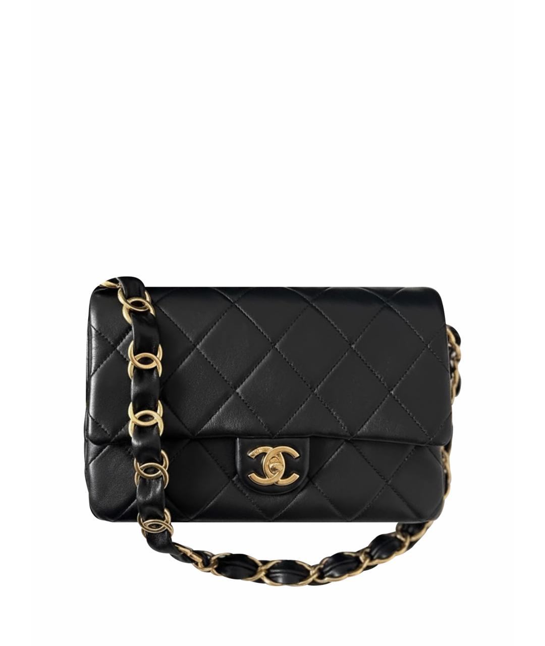 CHANEL Черная кожаная сумка через плечо, фото 1