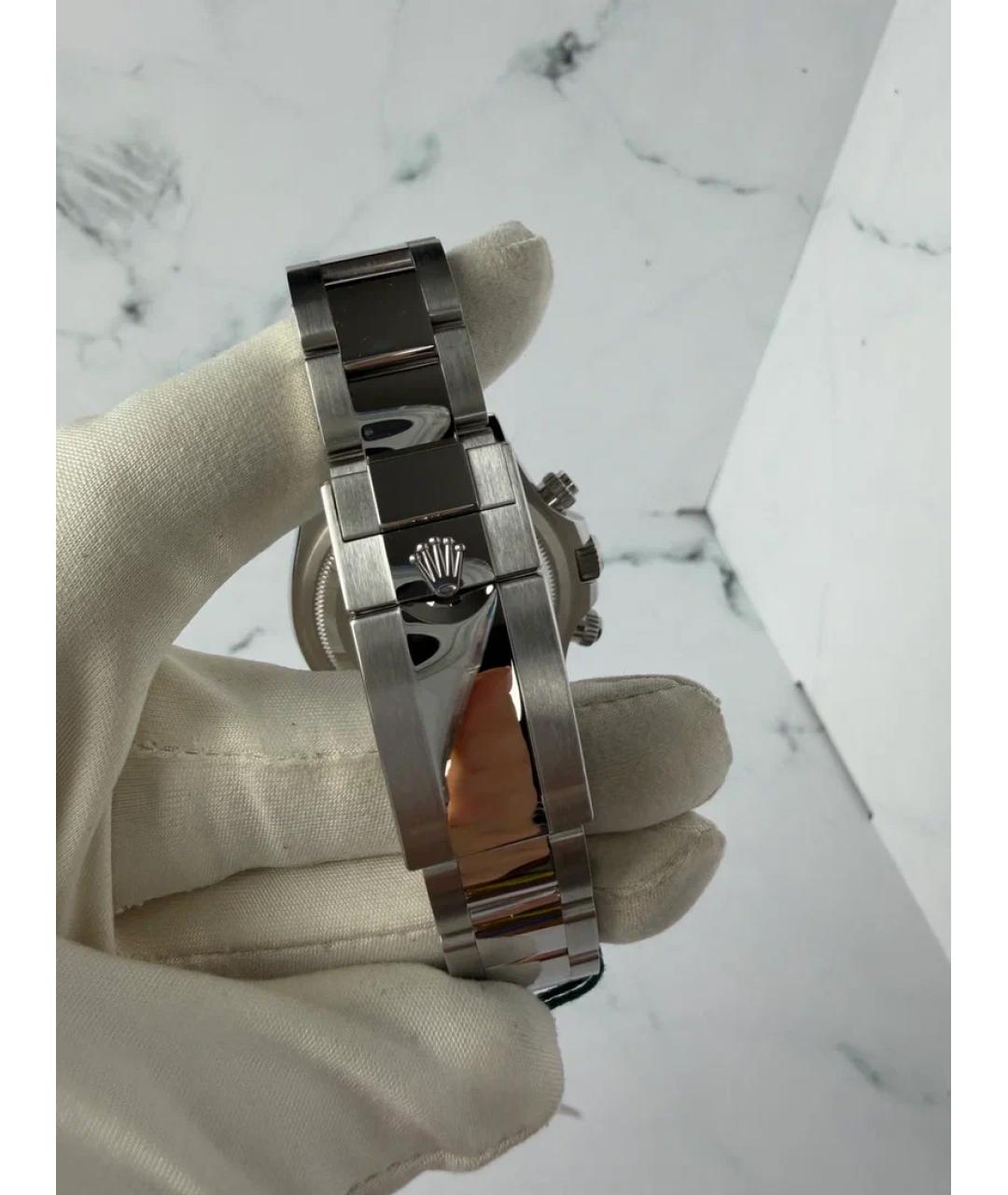 ROLEX Черные металлические часы, фото 6