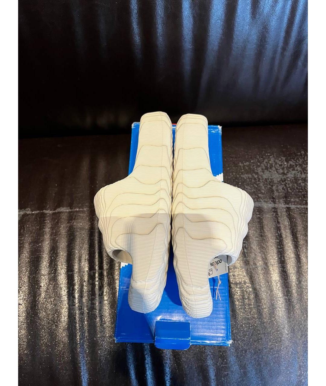 ADIDAS Бежевые резиновые шлепанцы, фото 2