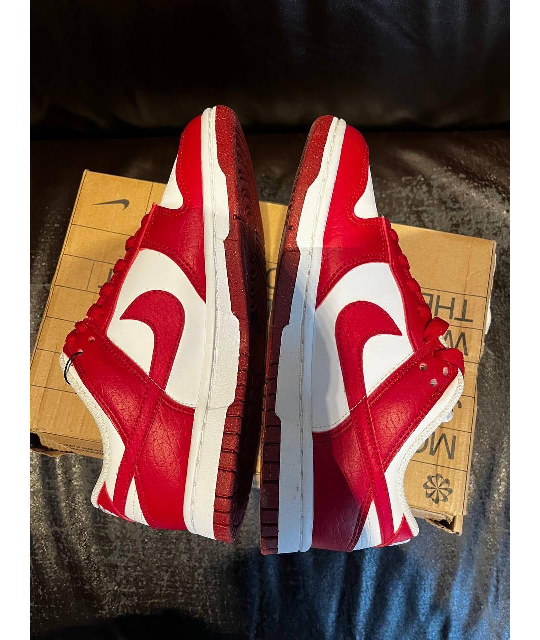 NIKE Красные кожаные кроссовки, фото 3