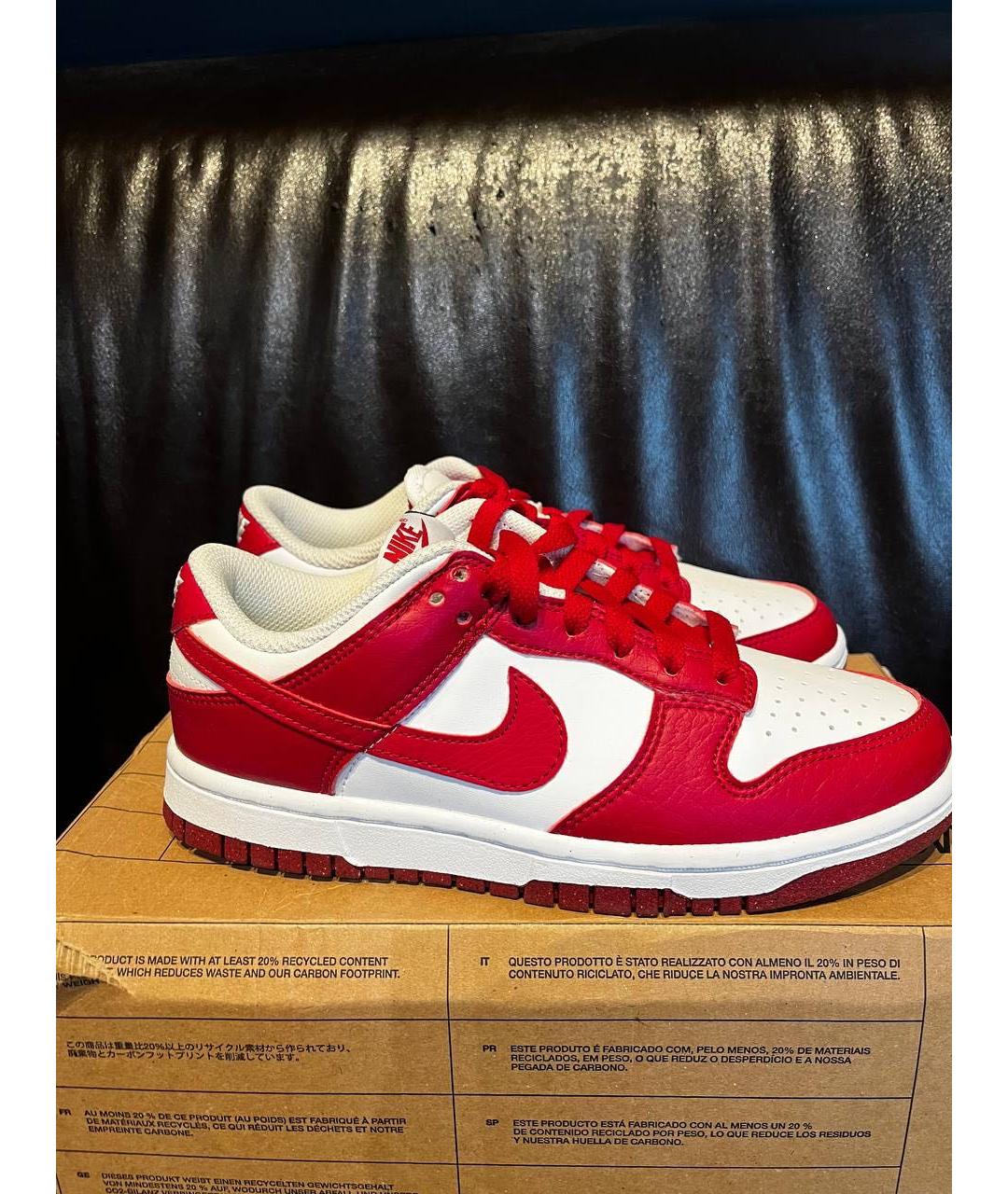 NIKE Красные кожаные кроссовки, фото 4