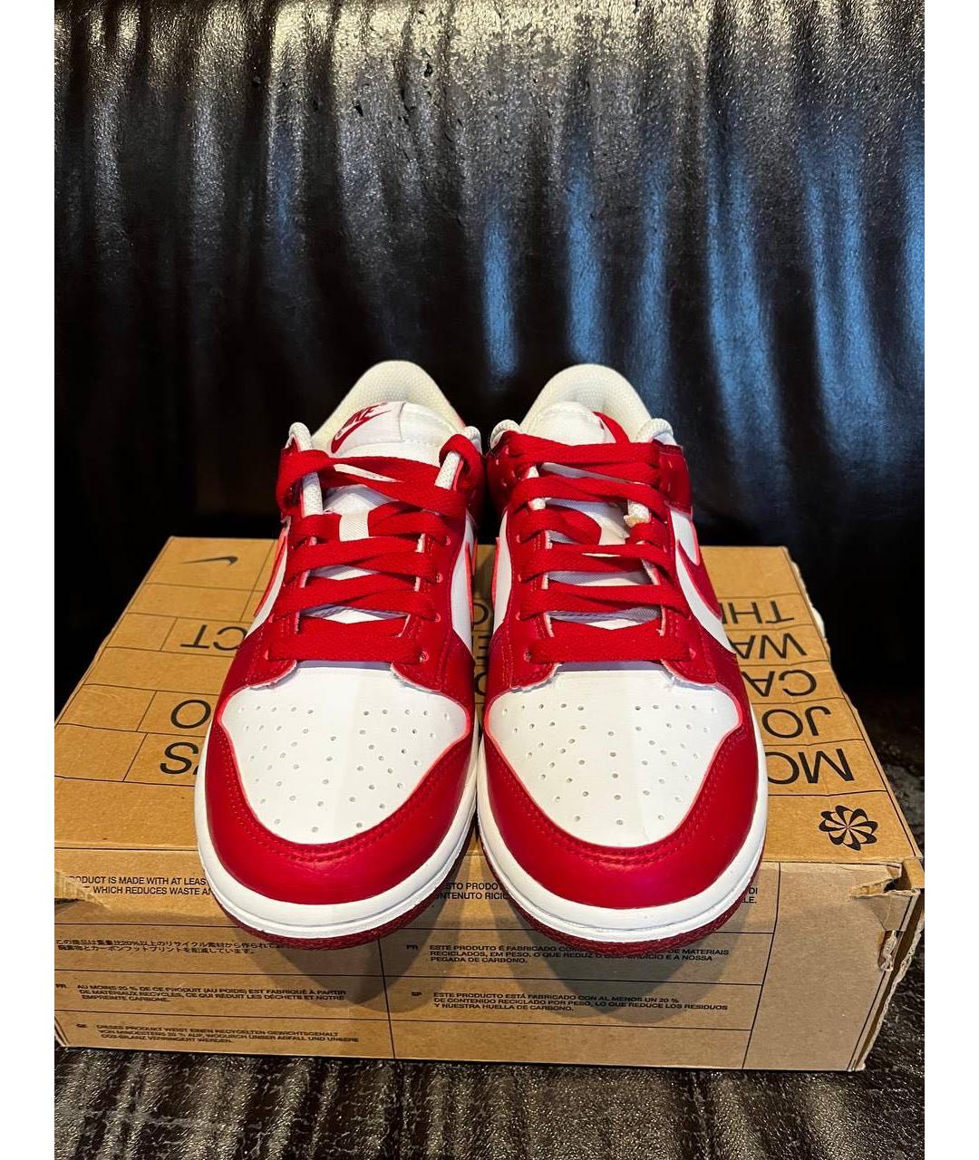 NIKE Красные кожаные кроссовки, фото 2