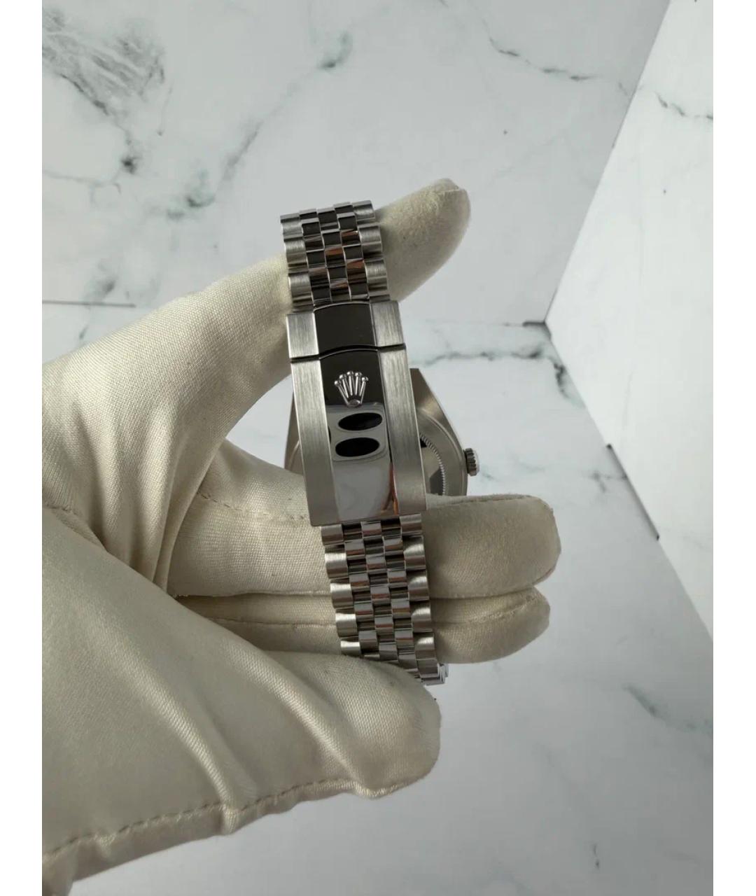 ROLEX Серебряные металлические часы, фото 7