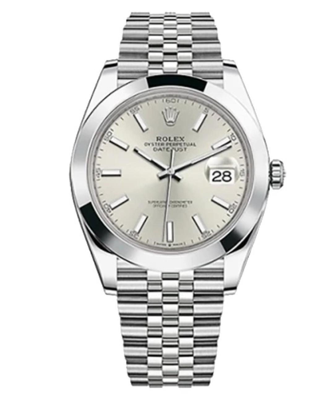 ROLEX Серебряные металлические часы, фото 1