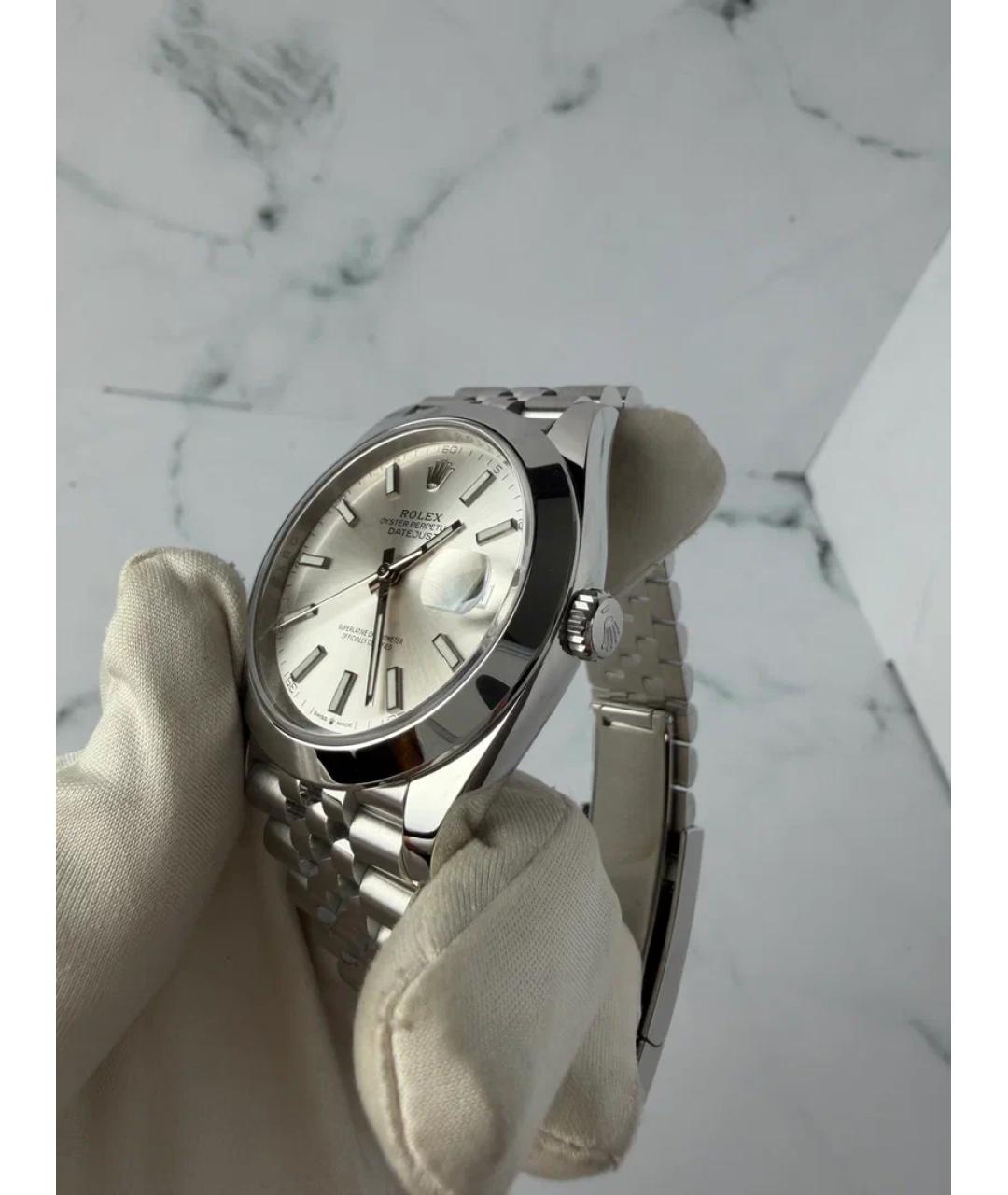 ROLEX Серебряные металлические часы, фото 3