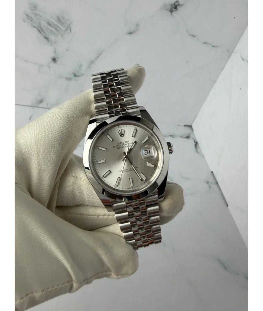 ROLEX Серебряные металлические часы, фото 2