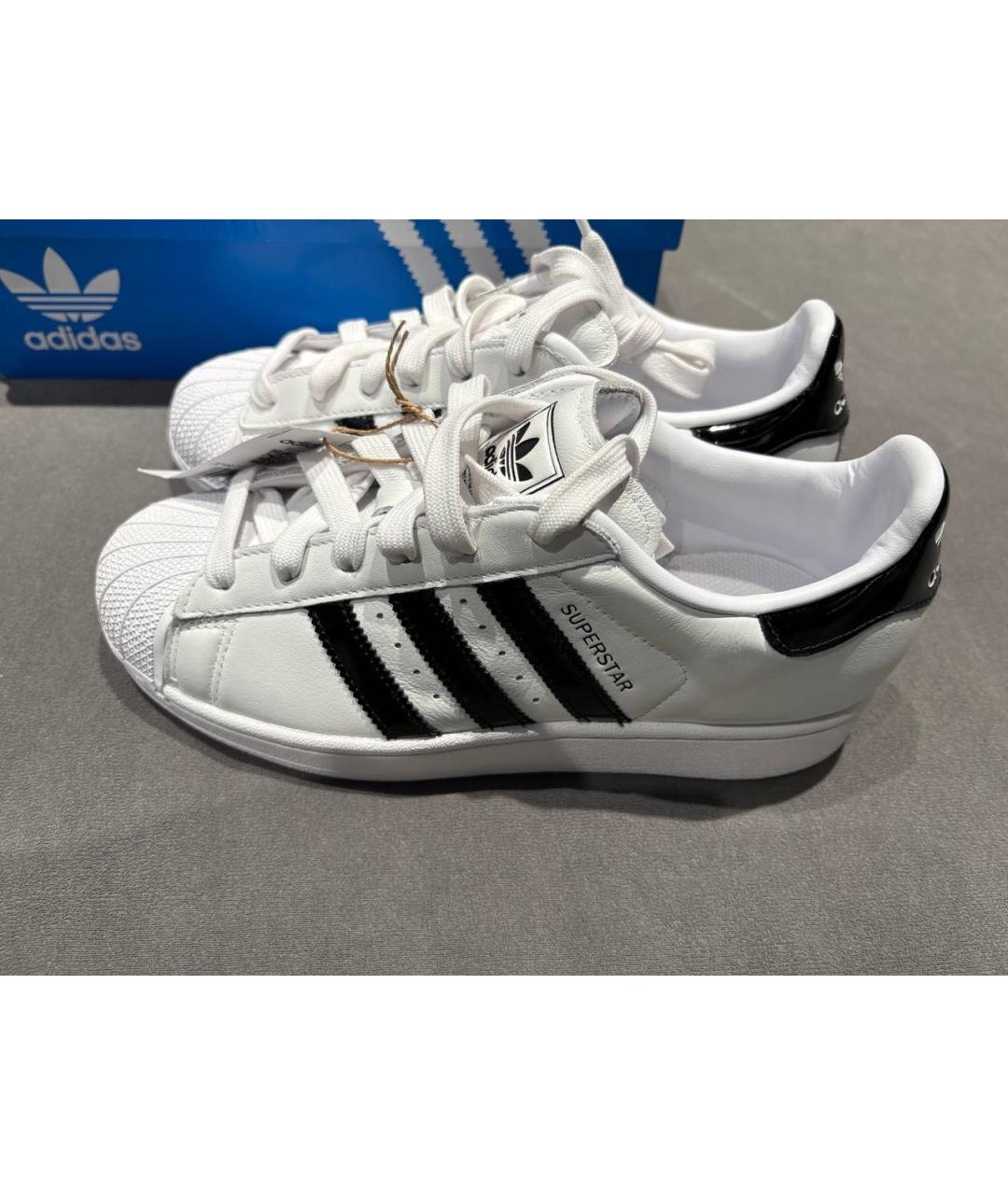 ADIDAS Белые кожаные кеды, фото 3