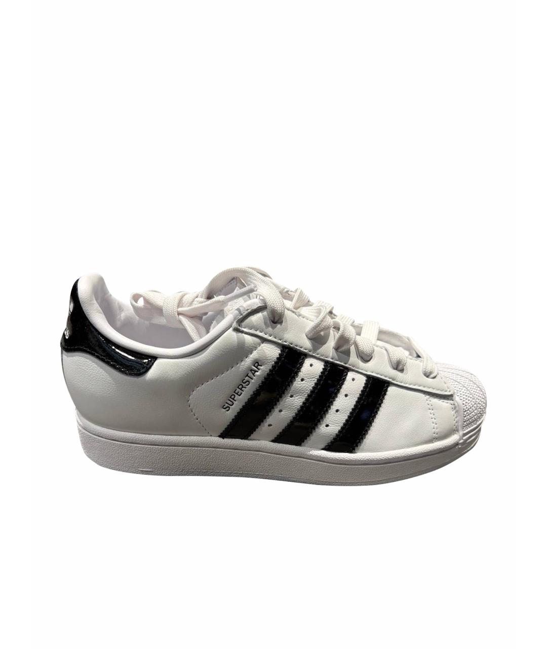 ADIDAS Белые кожаные кеды, фото 1